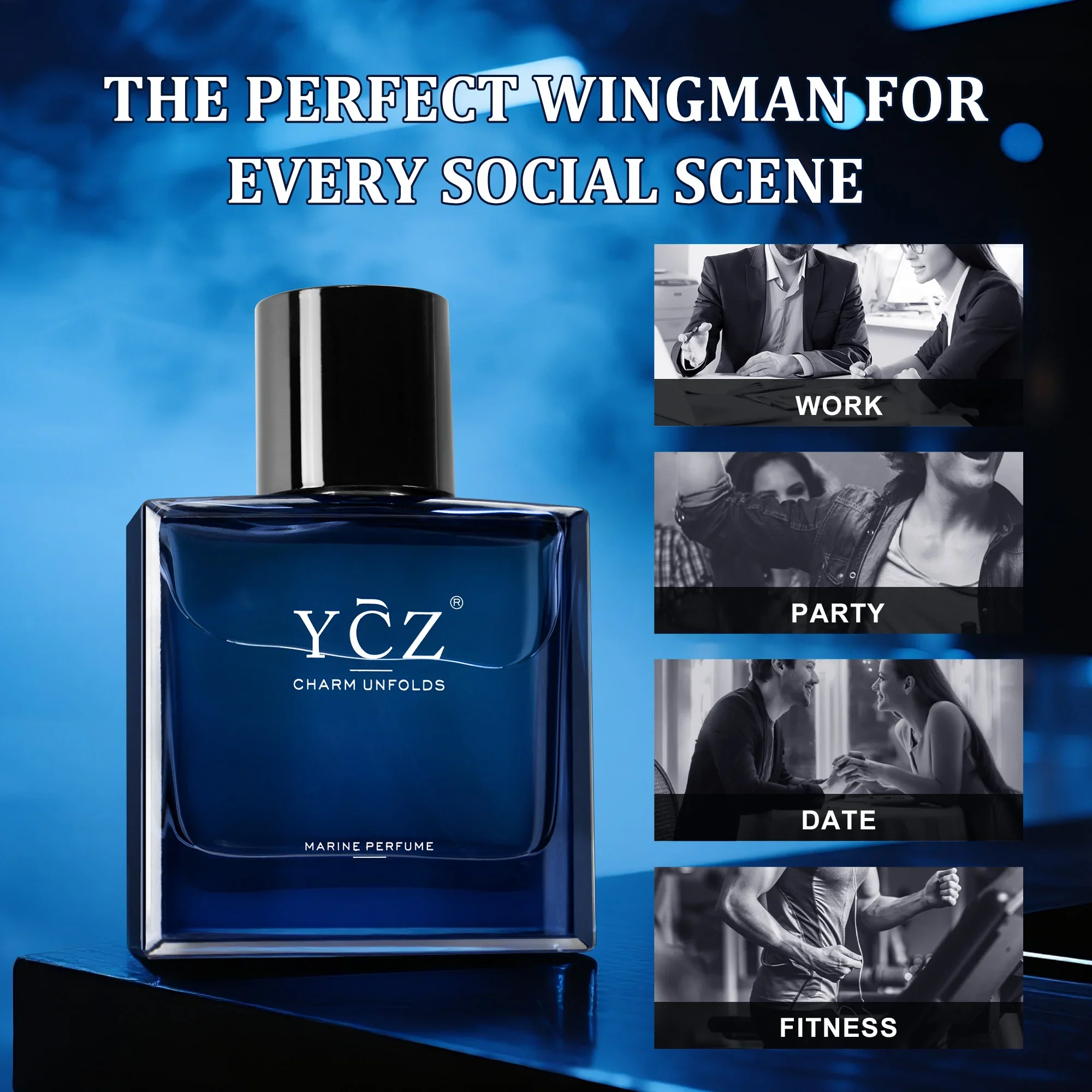 YCZ Midnight Marine Eau De Parfum – 3 Bottles - Image 5